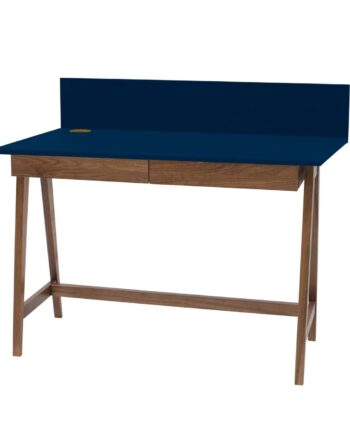 Luka Skrivebord 110x50cm Med Skuffe Eg   Marineblå