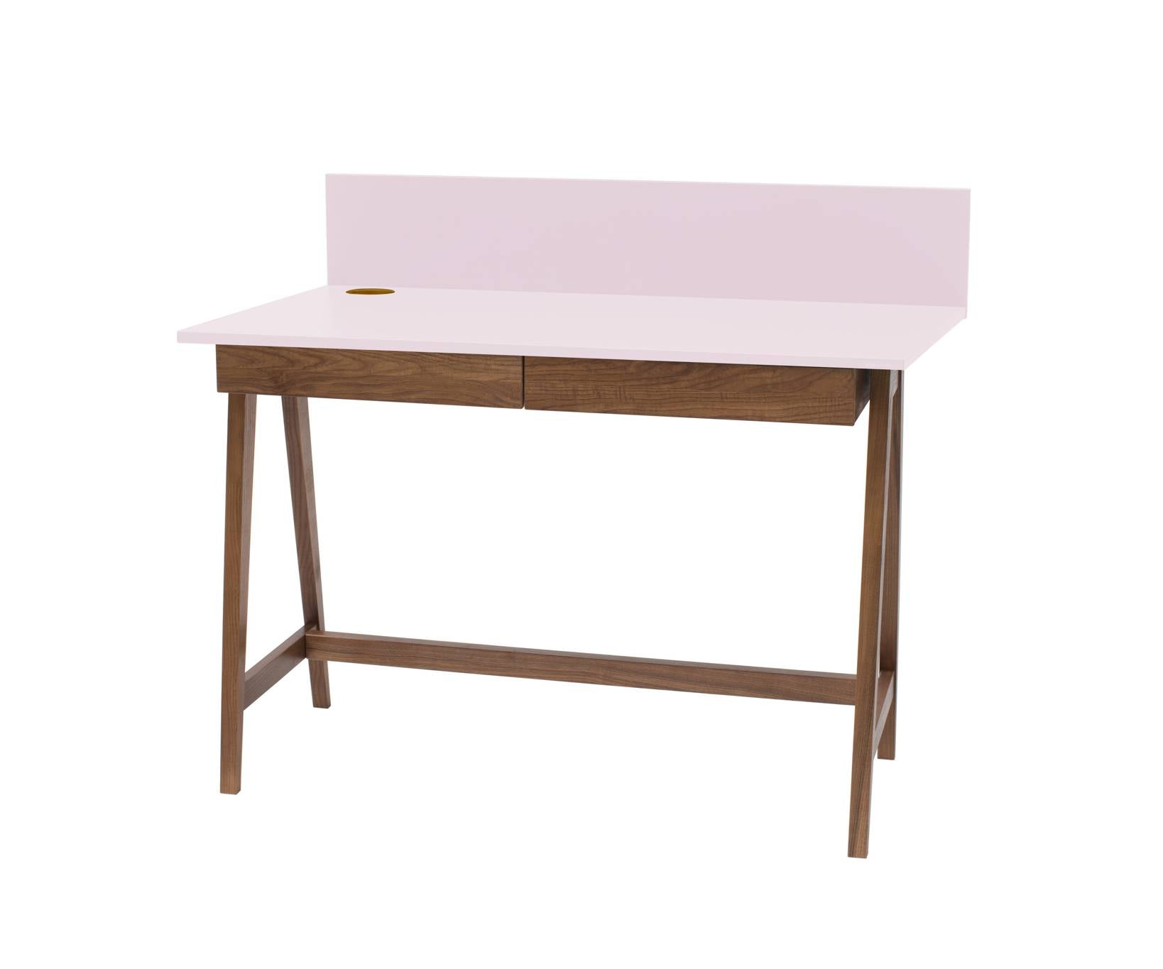Luka Skrivebord 110x50cm Med Skuffe Eg Pink