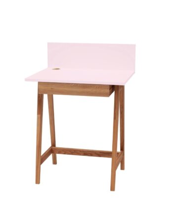 Luka Skrivebord 65x50cm Med Skuffe Eg   Pink
