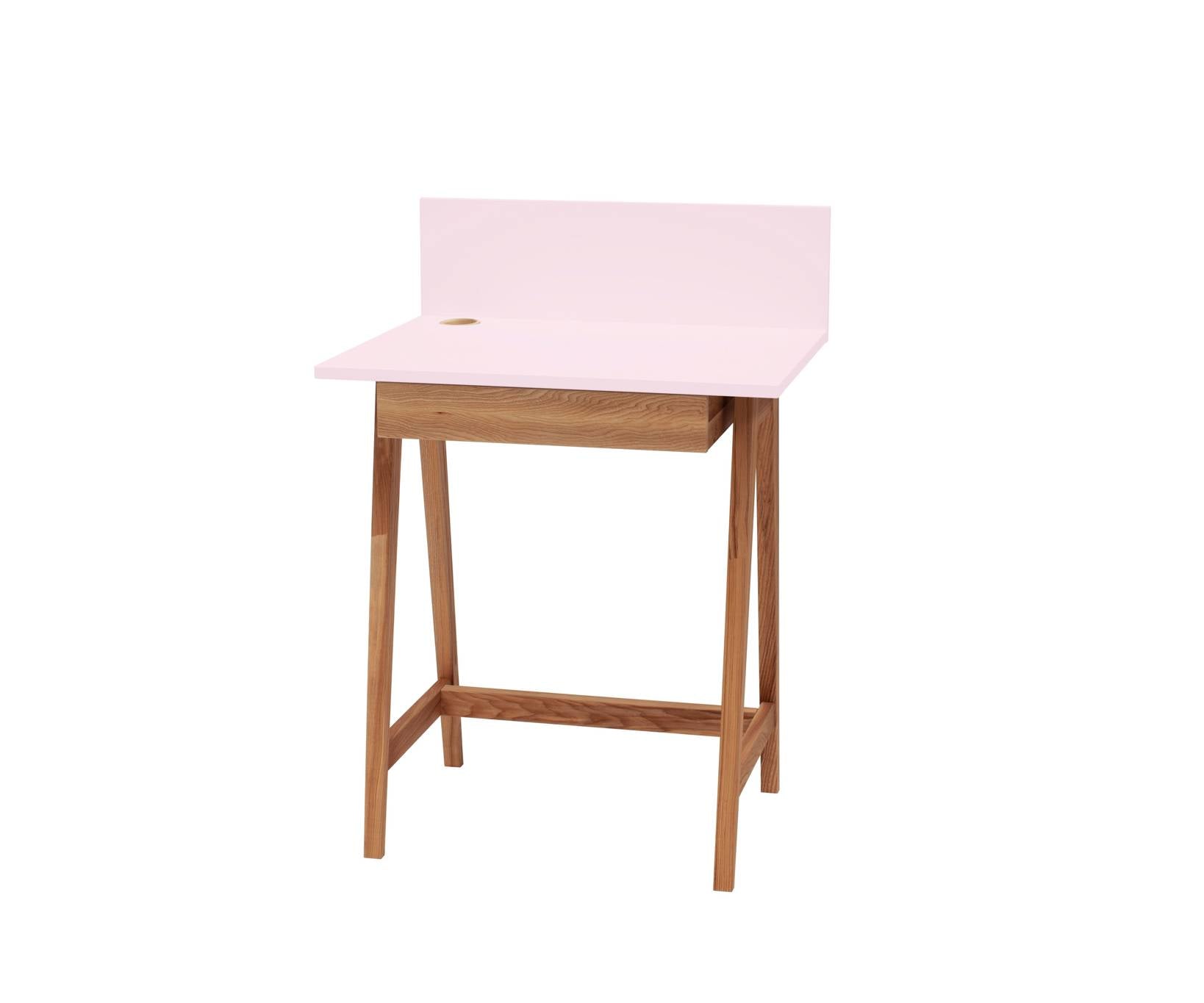 Luka Skrivebord 65x50cm Med Skuffe Eg Pink