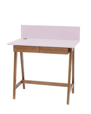 Luka Skrivebord 85x50cm Med Skuffe Eg   Pink
