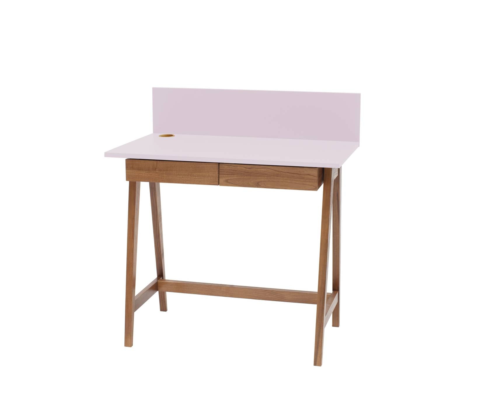 Luka Skrivebord 85x50cm Med Skuffe Eg Pink