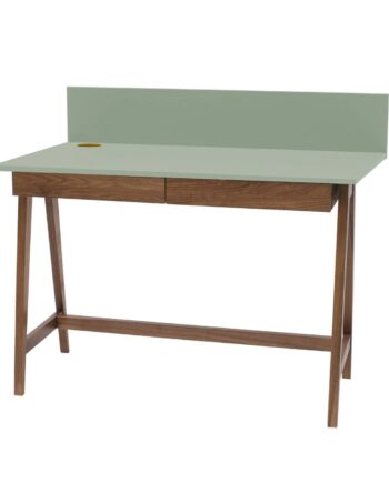 Luka Skrivebord 110x50cm Med Skuffe Eg Sage Grøn