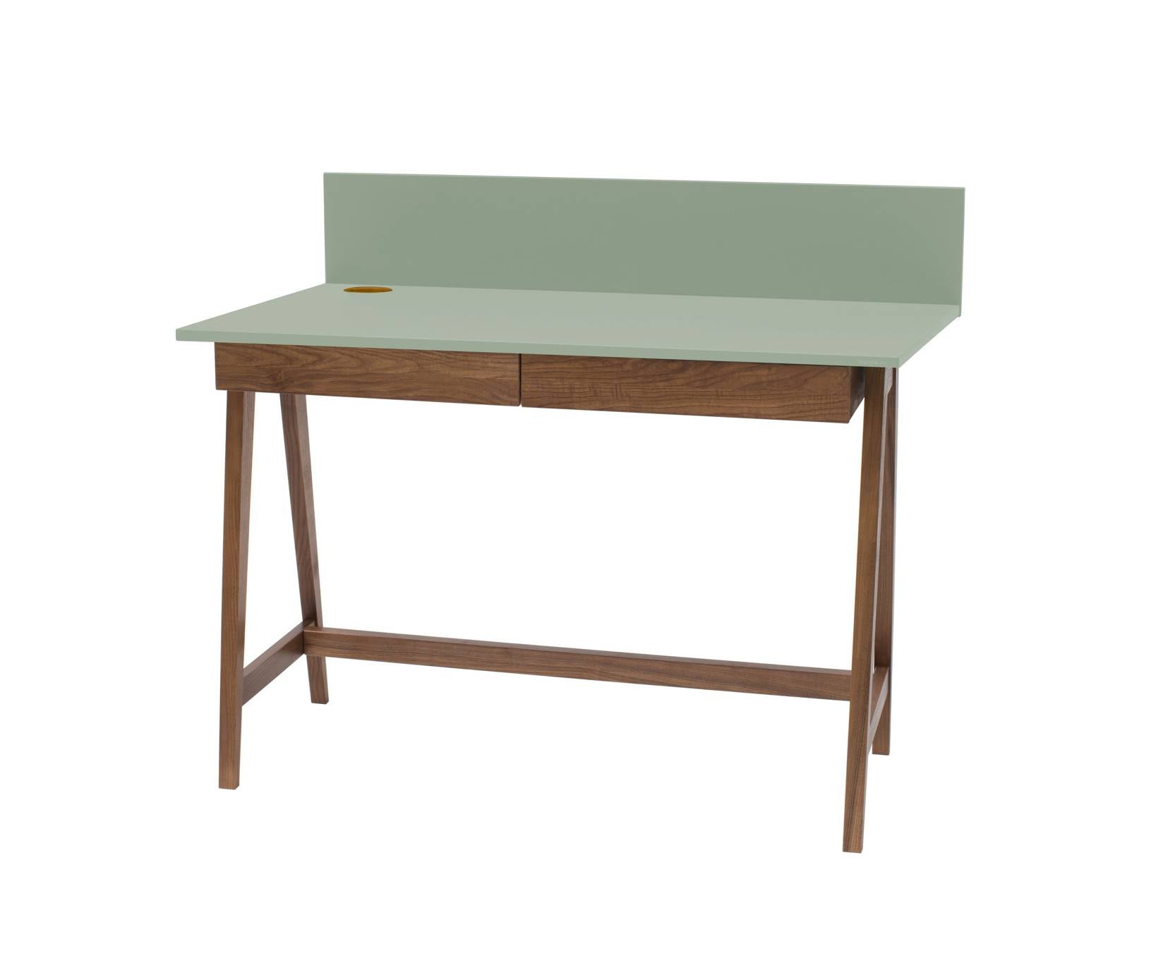 Luka Skrivebord 110x50cm Med Skuffe Eg Sage Grøn