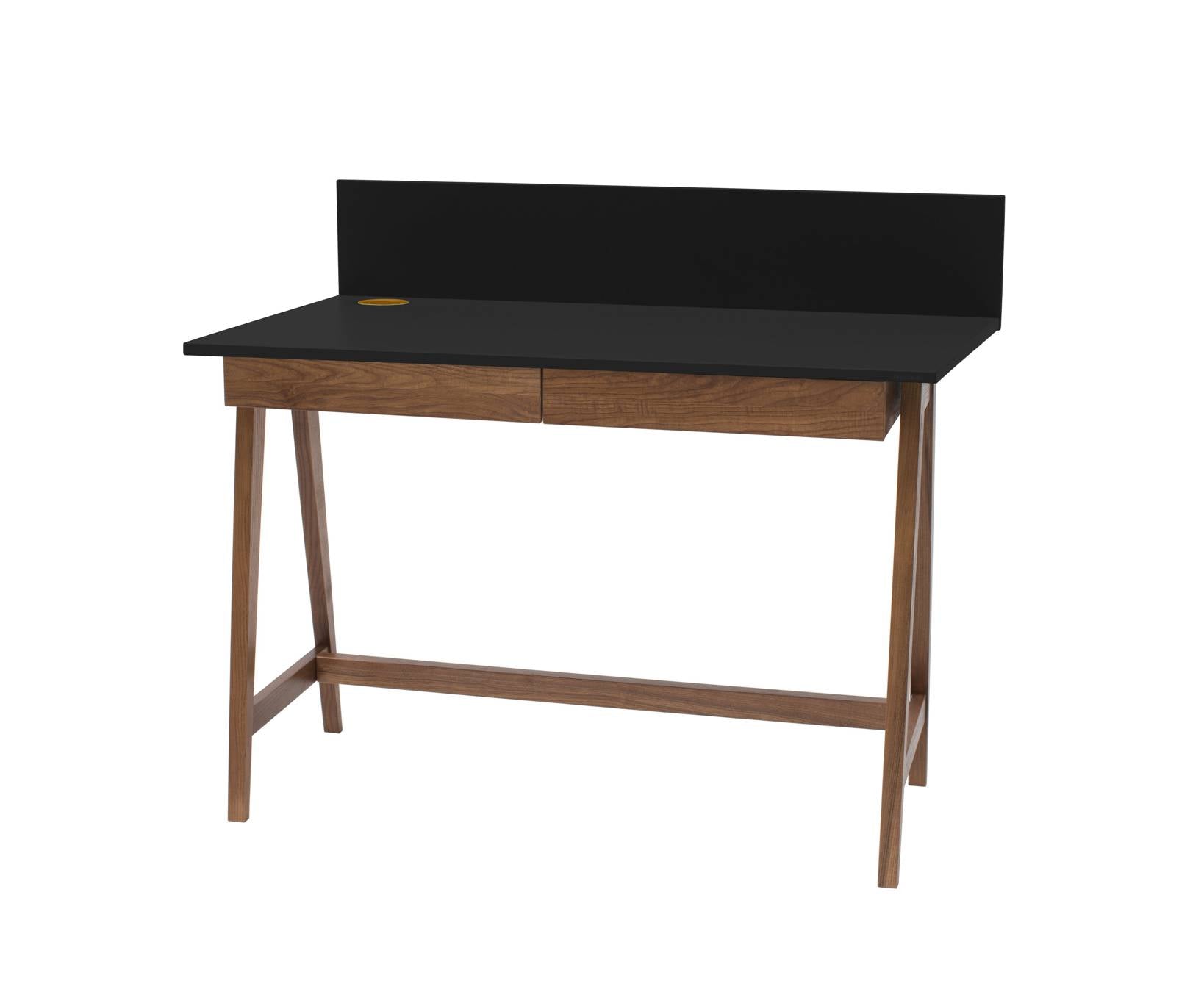 Luka Skrivebord 110x50cm Med Skuffe Eg Sort