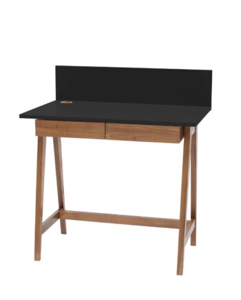 Luka Skrivebord 85x50cm Med Skuffe Eg Sort