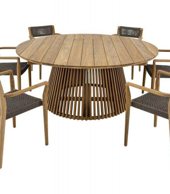 Luna Tonka Teak Havemøbelsæt     Stole ø180 Cm