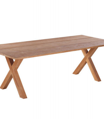 Mako Plankebord 100x240 Cm   Bordben   Teak Kryds