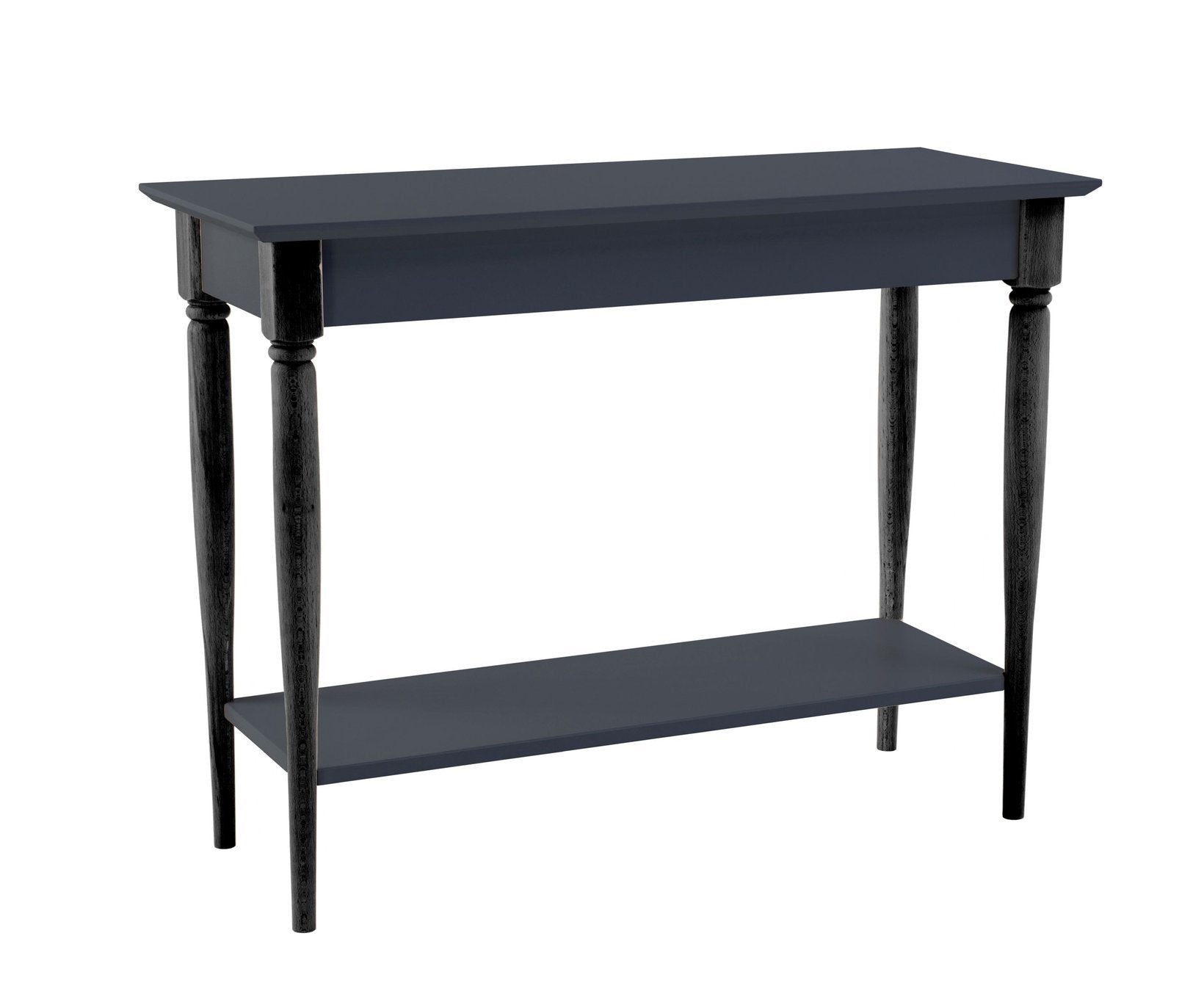 Mamo Konsolbord Med Hylde 105x35cm Grafit Sorte Ben