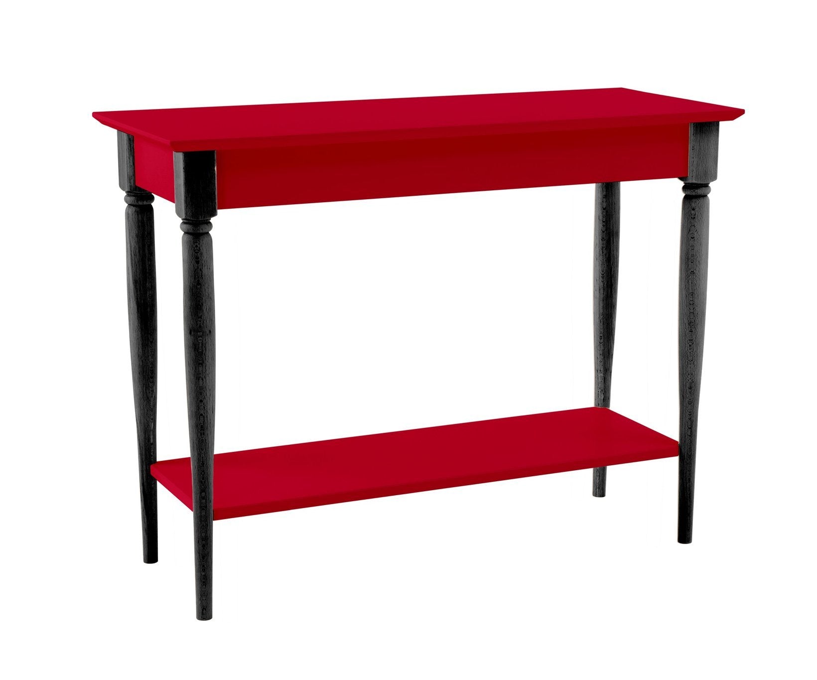 Mamo Konsolbord Med Hylde 105x35cm Rød Sorte Ben