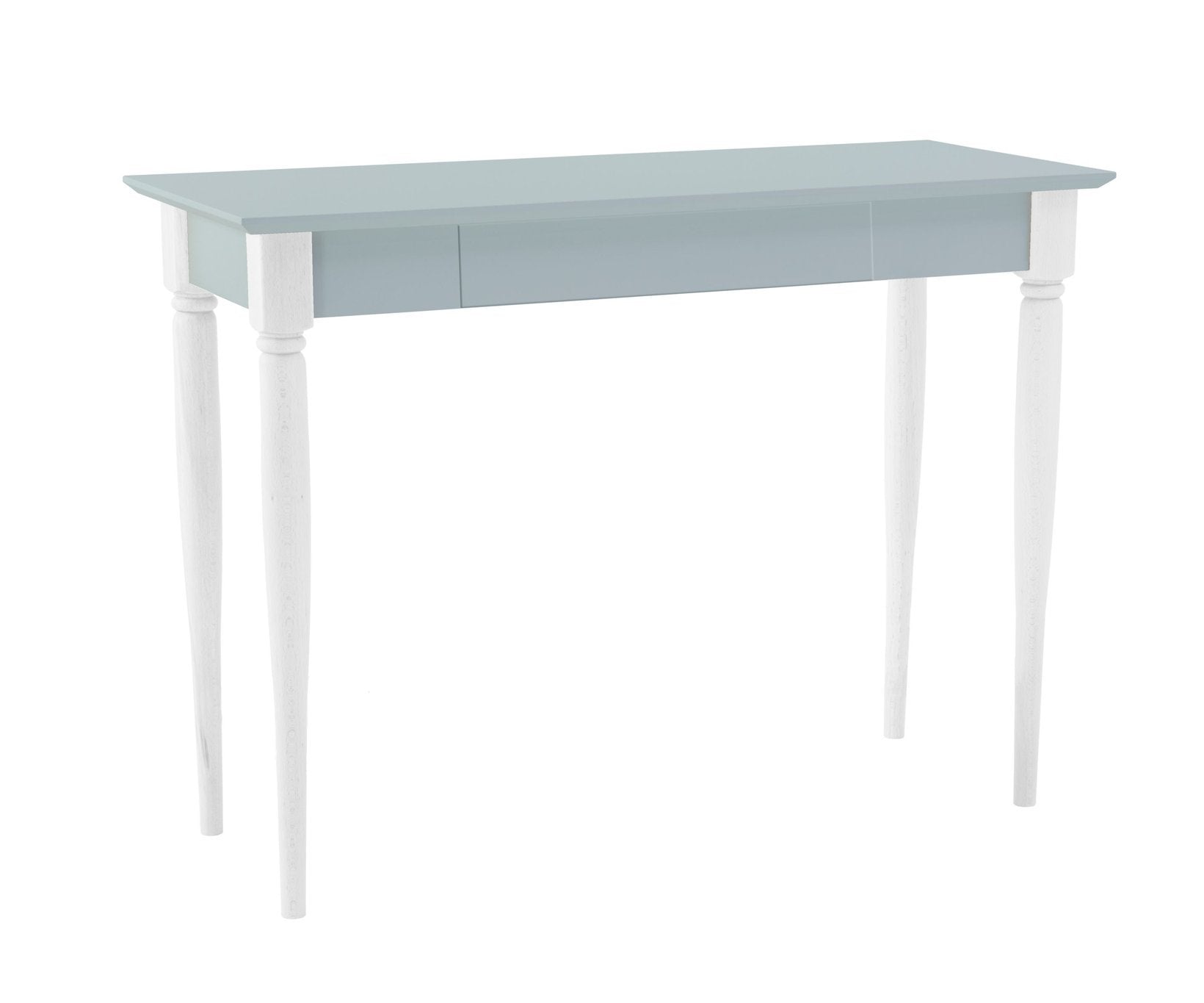 Mamo Skrivebord 105x40 Cm  Hvide Ben   Lysegrå