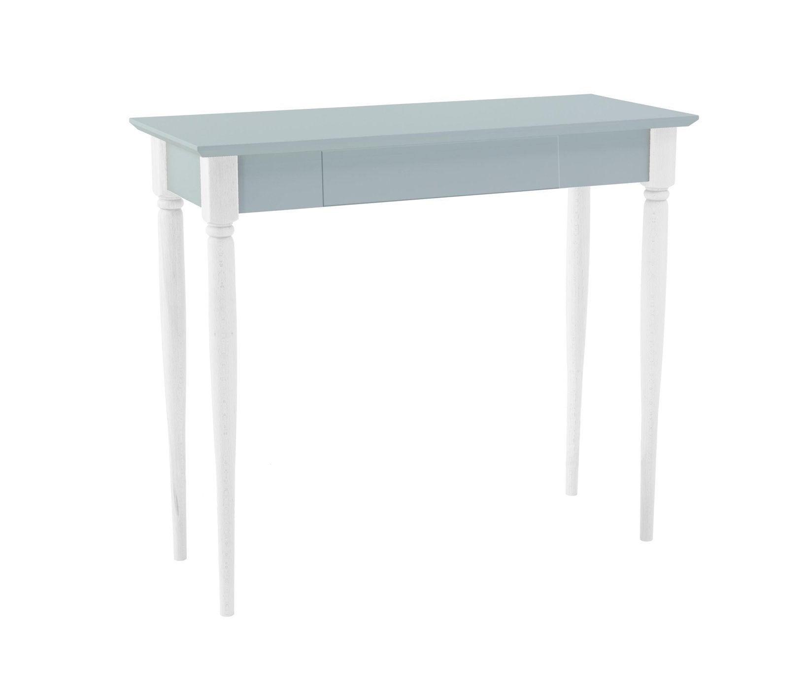 Mamo Skrivebord 85x40 Cm Hvide Ben   Lysegrå
