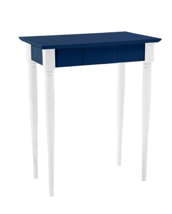Mamo Skrivebord 65x40 Cm Hvide Ben   Marineblå