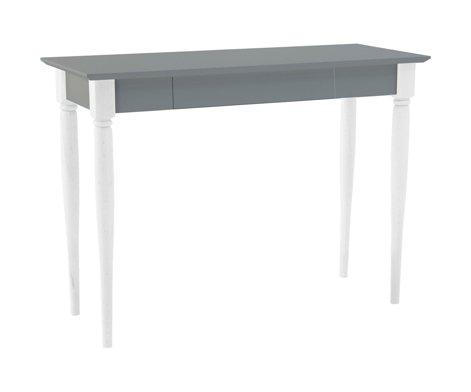 Mamo Skrivebord 85x40 Cm Hvide Ben   Mørkegrå