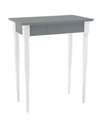 Mamo Skrivebord 65x40 Cm Hvide Ben   Mørkegrå