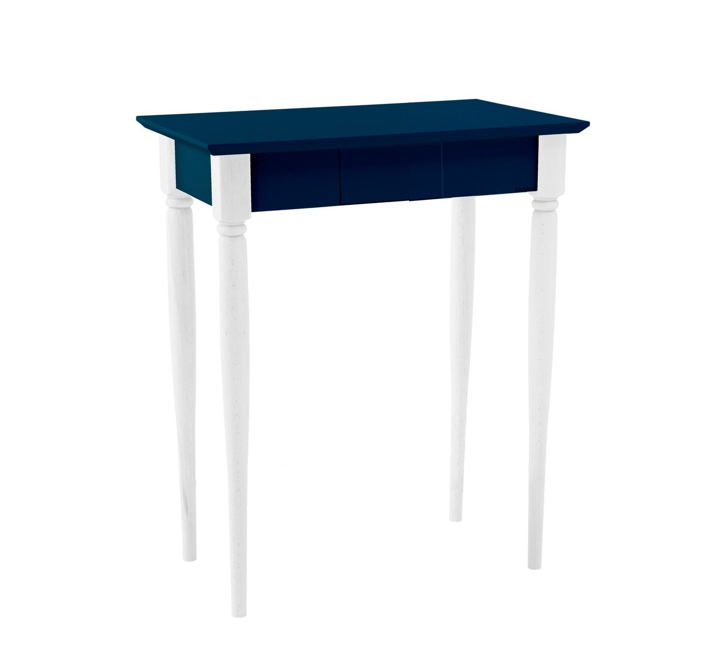 Mamo Skrivebord 65x40 Cm Hvide Ben Petrol Blå