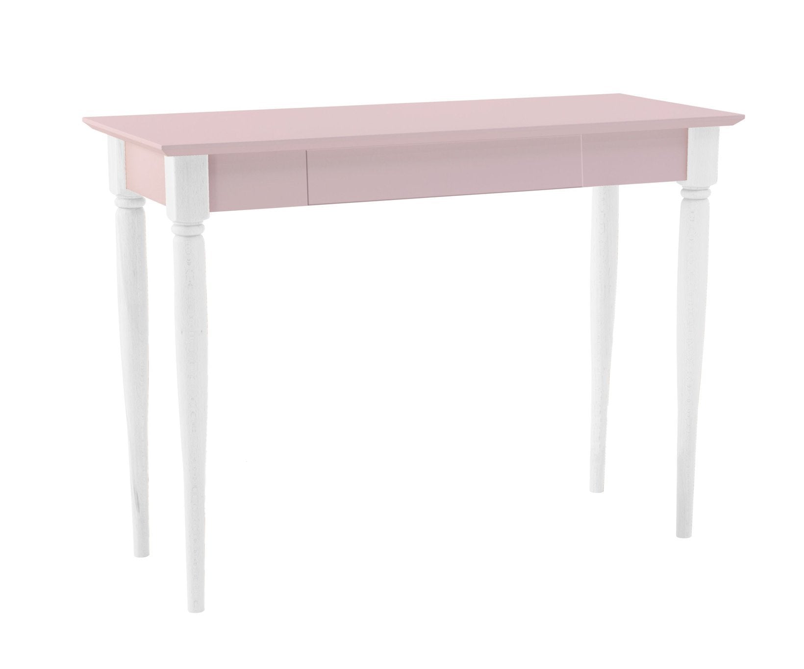 Mamo Skrivebord 105x40 Cm  Hvide Ben   Pink
