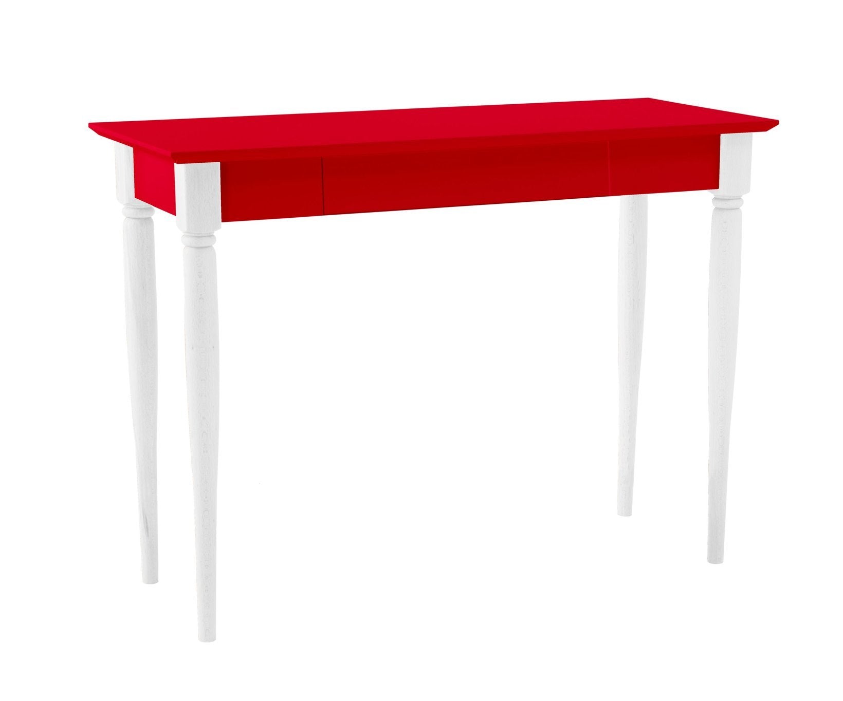 Mamo Skrivebord 105x40 Cm  Hvide Ben   Røde