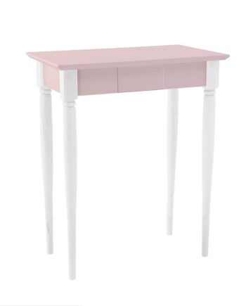 Mamo Skrivebord 65x40cm Pink   Hvide Ben