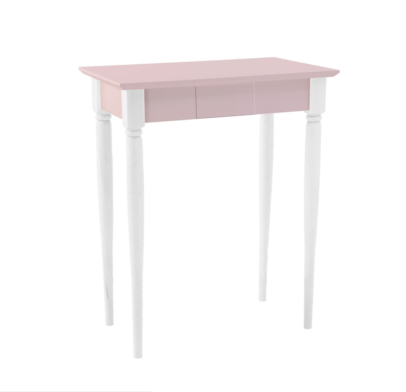 Mamo Skrivebord 65x40cm Pink   Hvide Ben