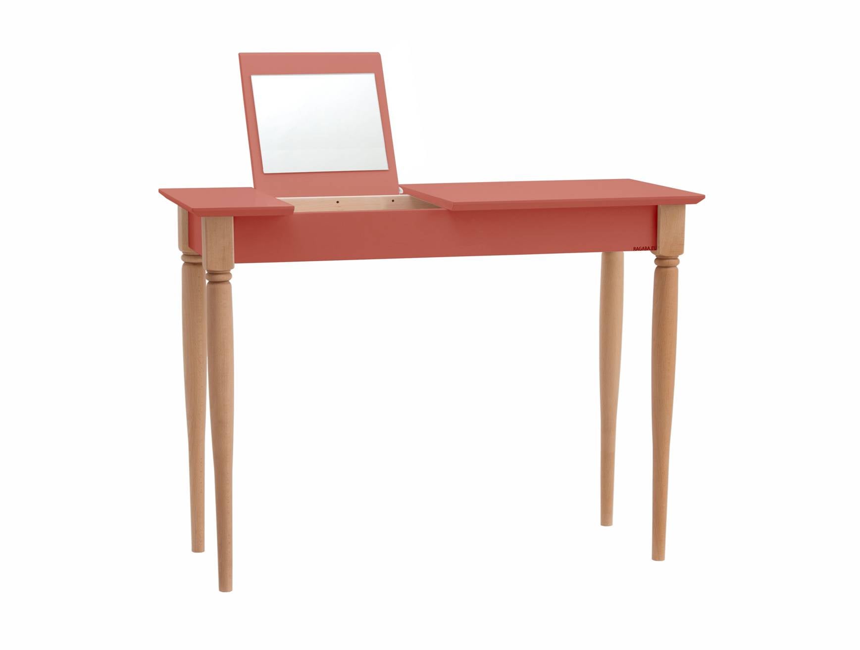 Mamo Sminkebord Med Spejl 105x35cm Antik Pink