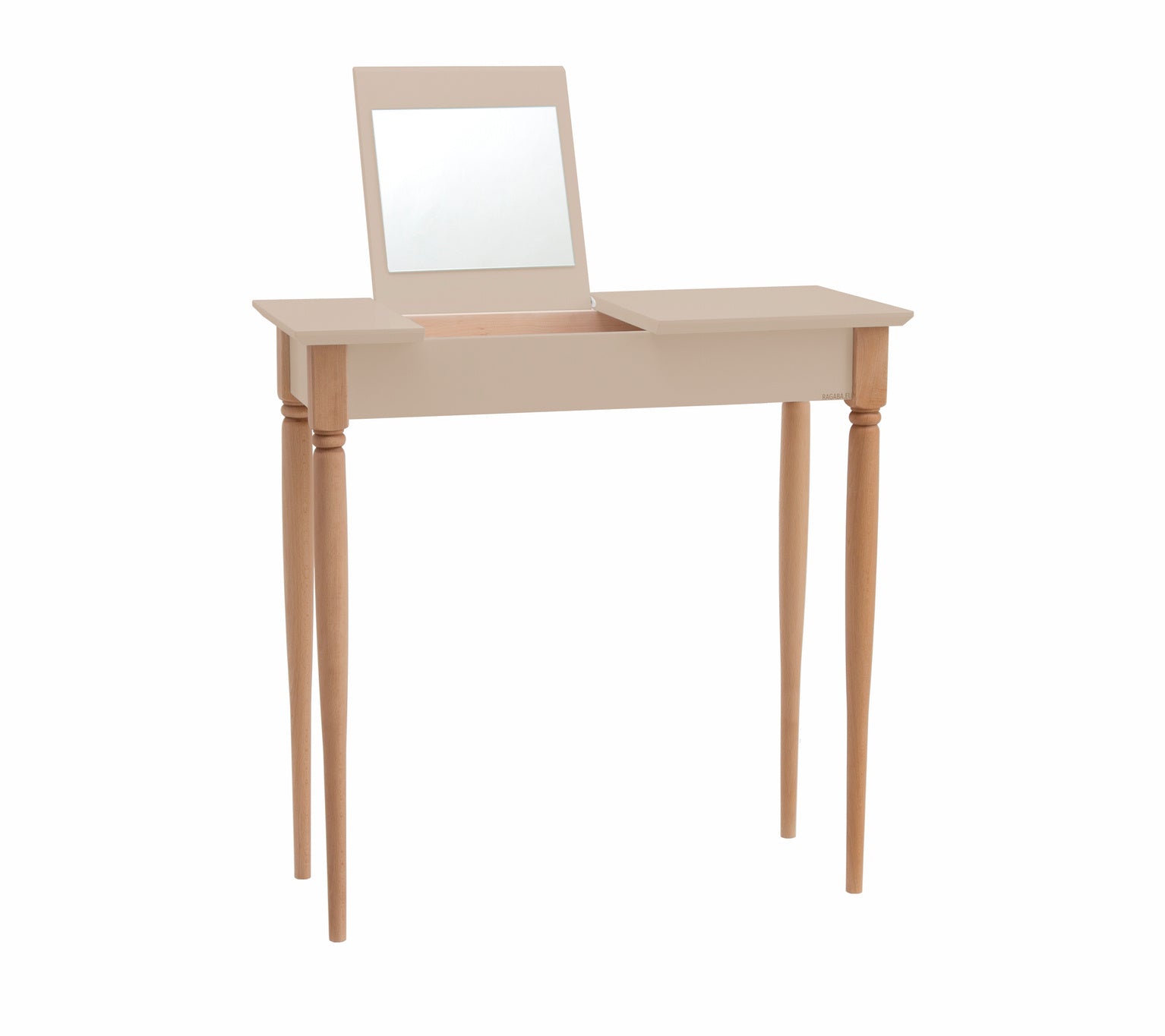 Mamo Sminkebord Med Spejl 65x35cm Brun Beige