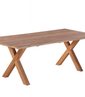 Maxi Plankebord 100x240 Cm   Bordben   Teak Kryds