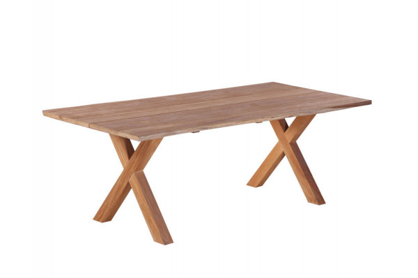 Maxi Plankebord 100x240 Cm Bordben Teak Kryds