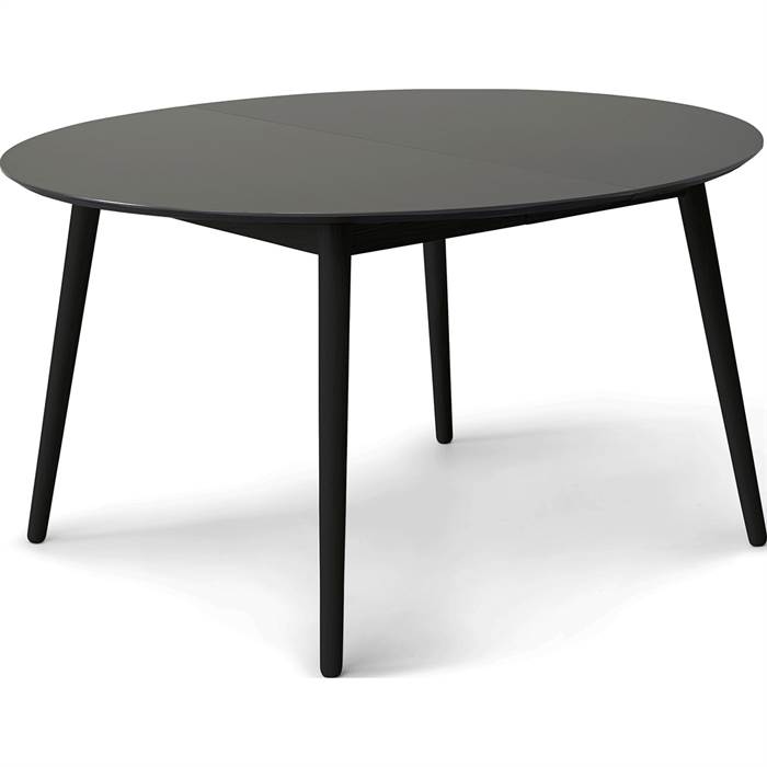 Meza By Hammel Spisebord Round  :135 Cm  Grafit Antifinger Laminat Ben   Sort Bejdset Ask  : Erling Christensen Møbler