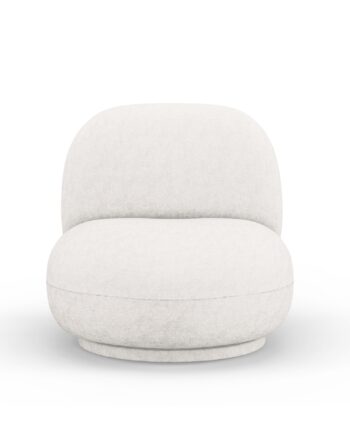 Micadoni Chuck Drejestol    Sæde Beige Chenille Og Sort Plast