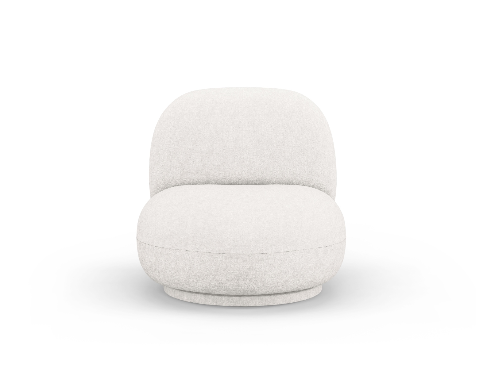 Micadoni Chuck Drejestol    Sæde Beige Chenille Og Sort Plast