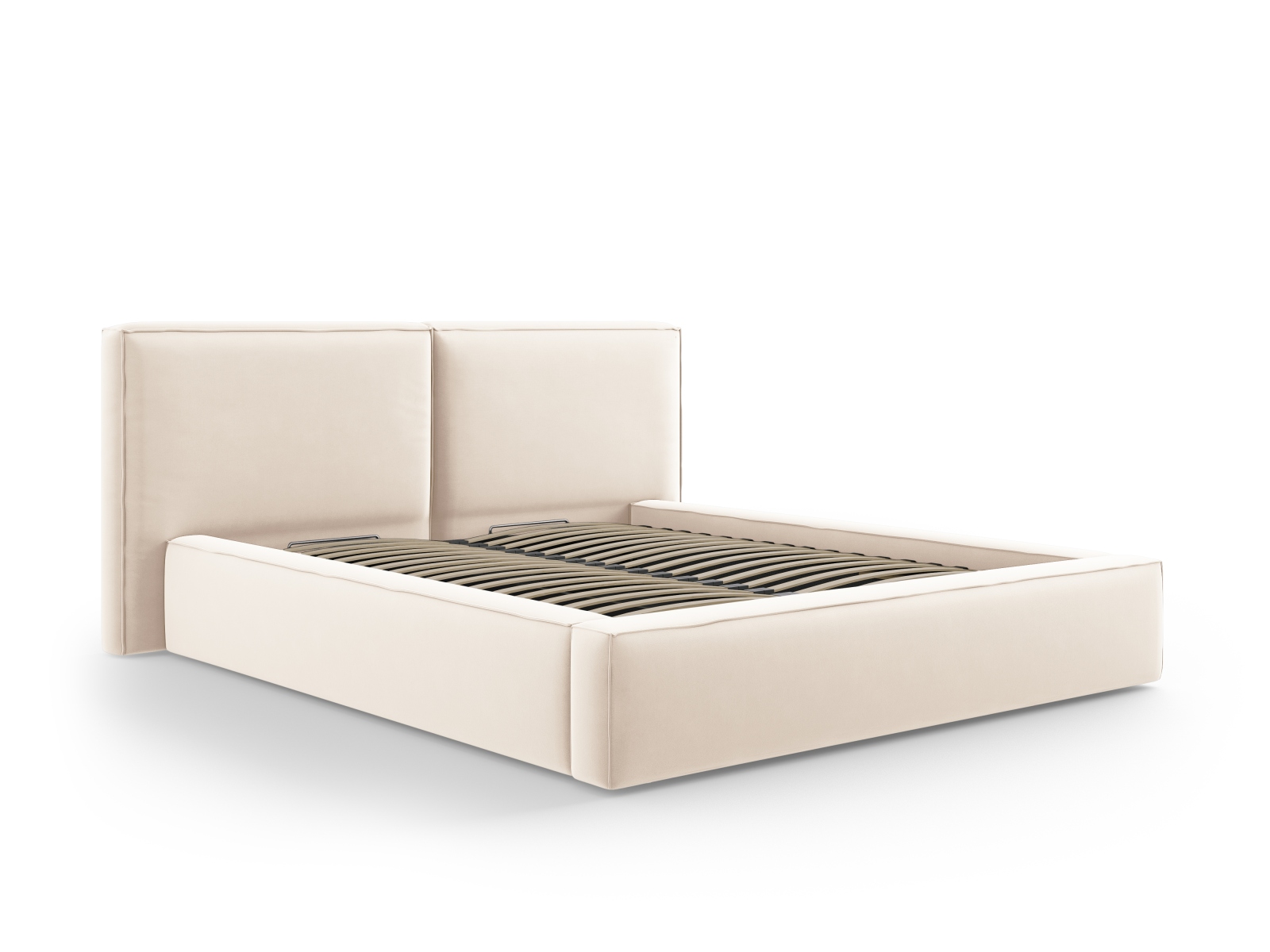 Micadoni  Micadoni Jodie Sengeramme     Sengegavl  Lameller Beige Fløjl Og Plast  160x200