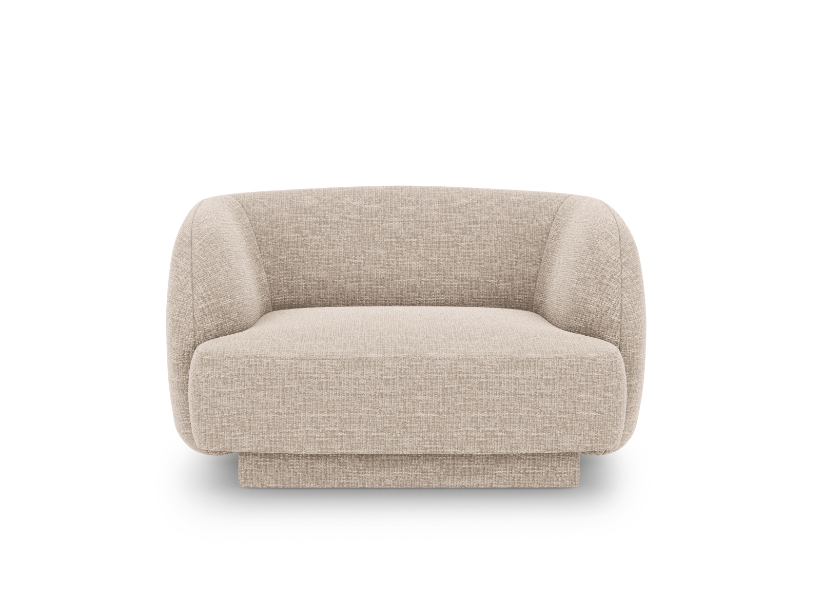 Micadoni Miley Lænestol     Armlæn    Sæde Beige Chenille Og Sort Plast