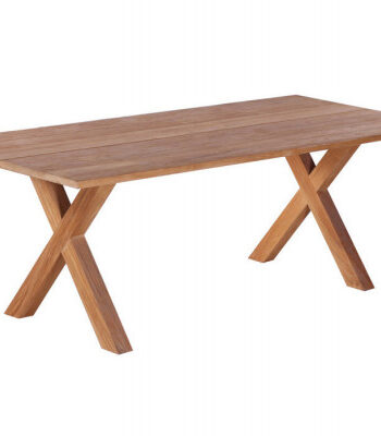 Milo Plankebord 90x200 Cm   Bordben   Teak Kryds
