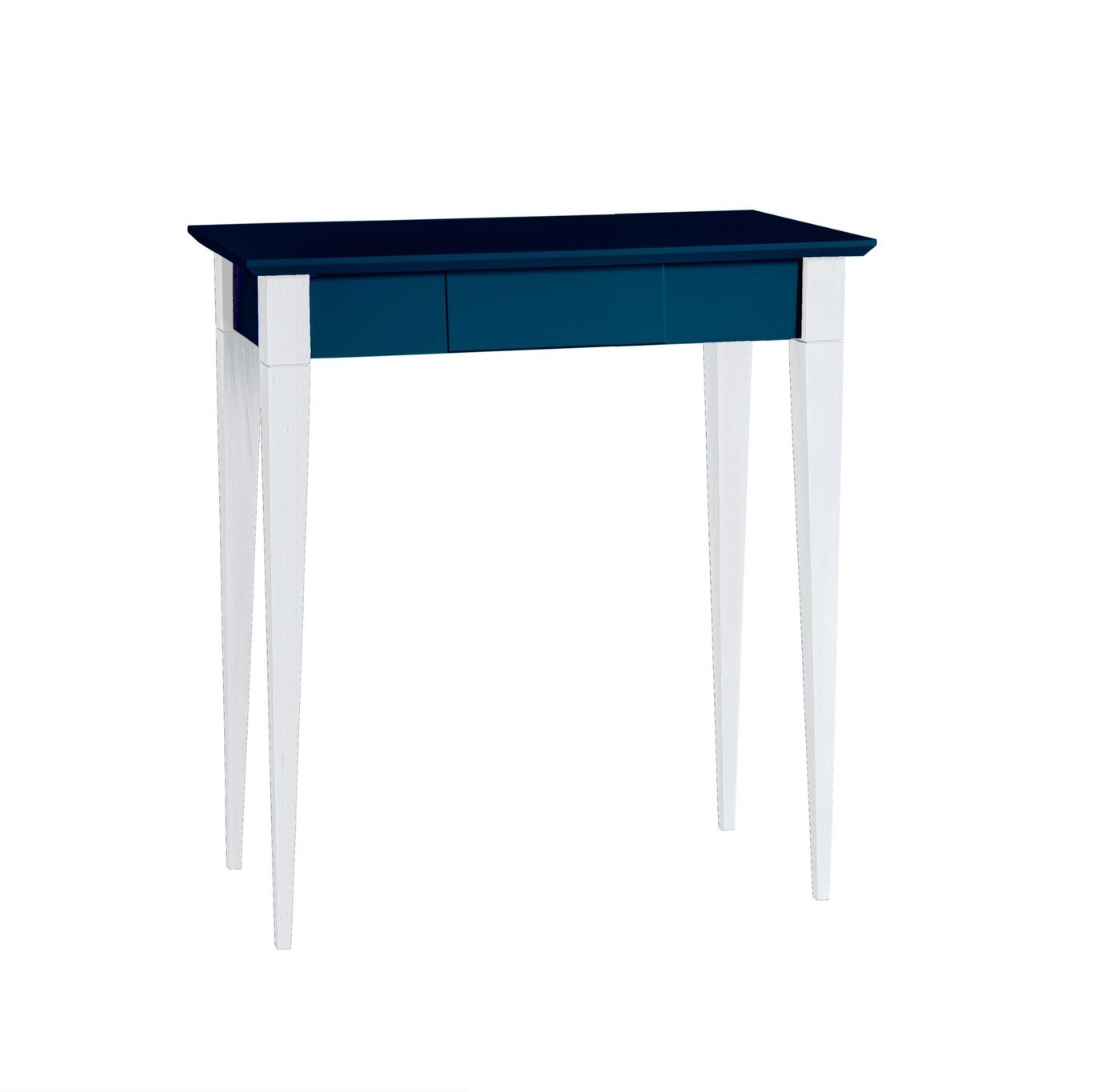 Mimo Skrivebord 65x40cm Hvide Ben   Petrol Blå