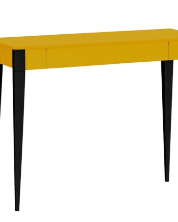 Mimo Skrivebord 105x40cm Sort Ben Gul