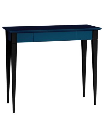 Mimo Skrivebord 85x40cm Sorte Ben   Petrol Blå
