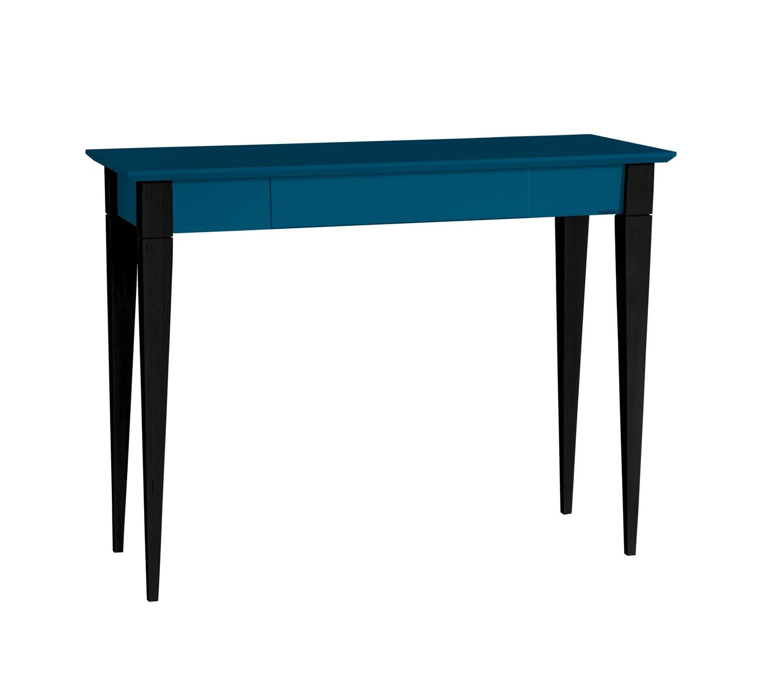 Mimo Skrivebord 105x40cm Sorte Ben   Petrol Blå