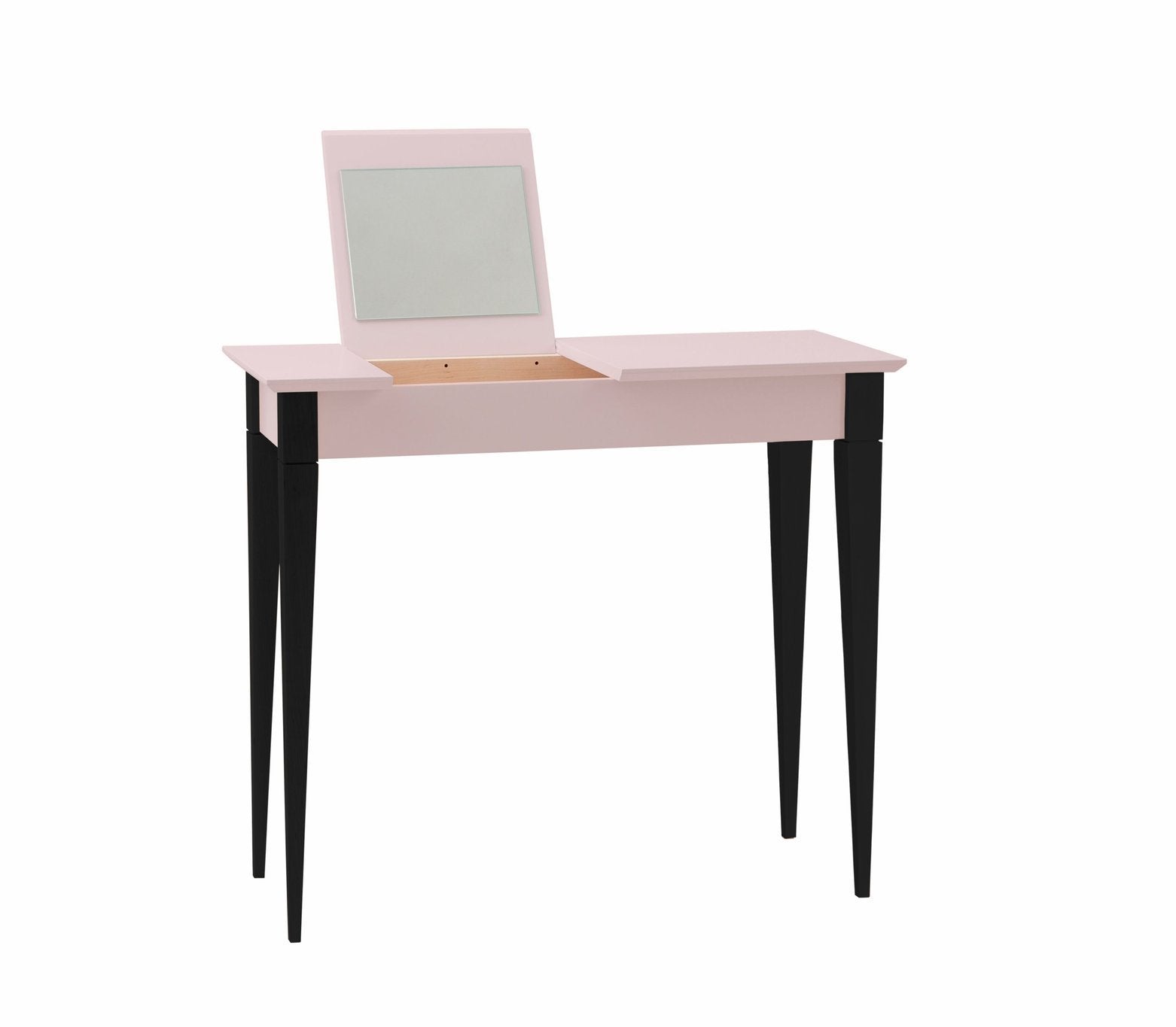 Mimo Sminkebord Med Spejl 65x35 Cm Sorte Ben   Pink