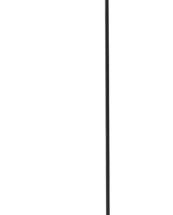Moderne Gulvlampe Kave Home Aurelia   Sort Metal Med Gyldne Detaljer H152 Cm