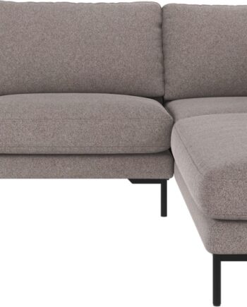 Moderne Højrevendt Hjørnesofa Rowico Corwin Brenda   Grå-beige Polyester H83ã B266ã D226 Cm