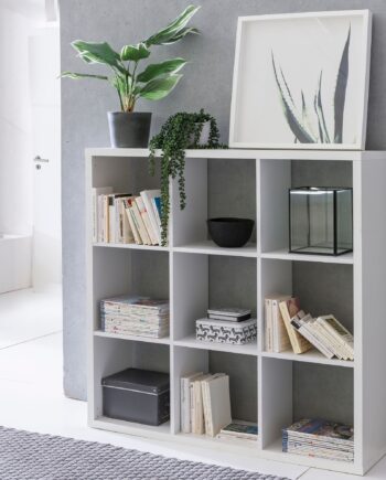 Moderne Reol   Tidløst Design  112x29x112 Cm