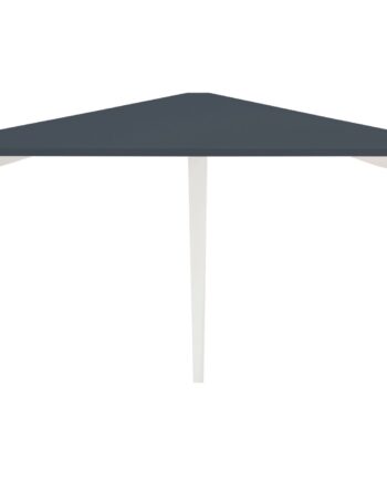 Naja Hjørneskrivebord B114   L85   H75cm Grafit Hvide Ben