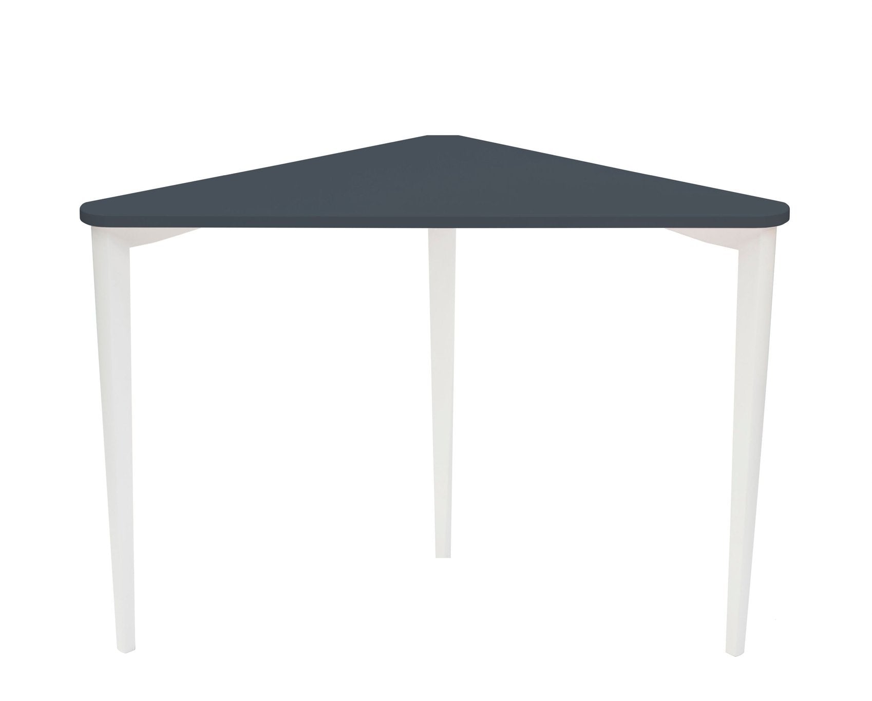 Naja Hjørneskrivebord B114 L85 H75cm Grafit Hvide Ben