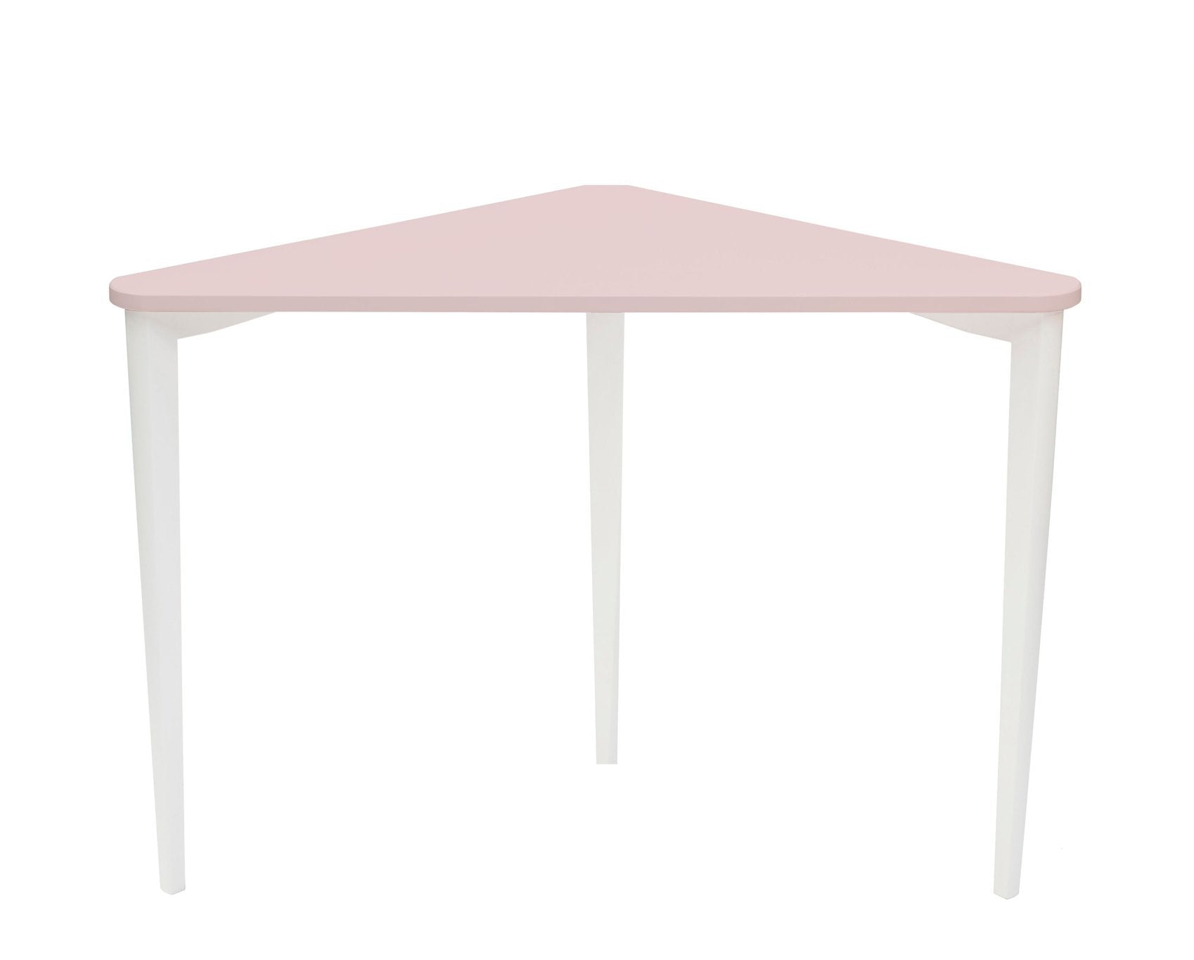 Naja Hjørneskrivebord B114 L85 H75cm Hvide Ben Pink