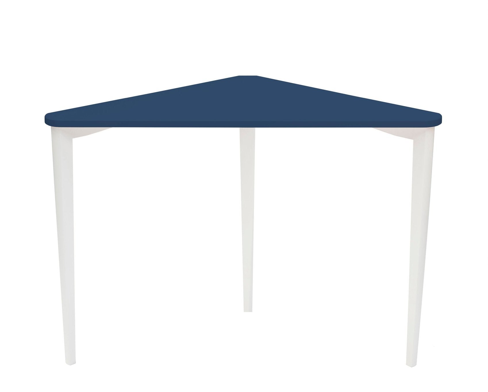 Naja Hjørneskrivebord B114 L85 H75cm Marineblå Hvide Ben