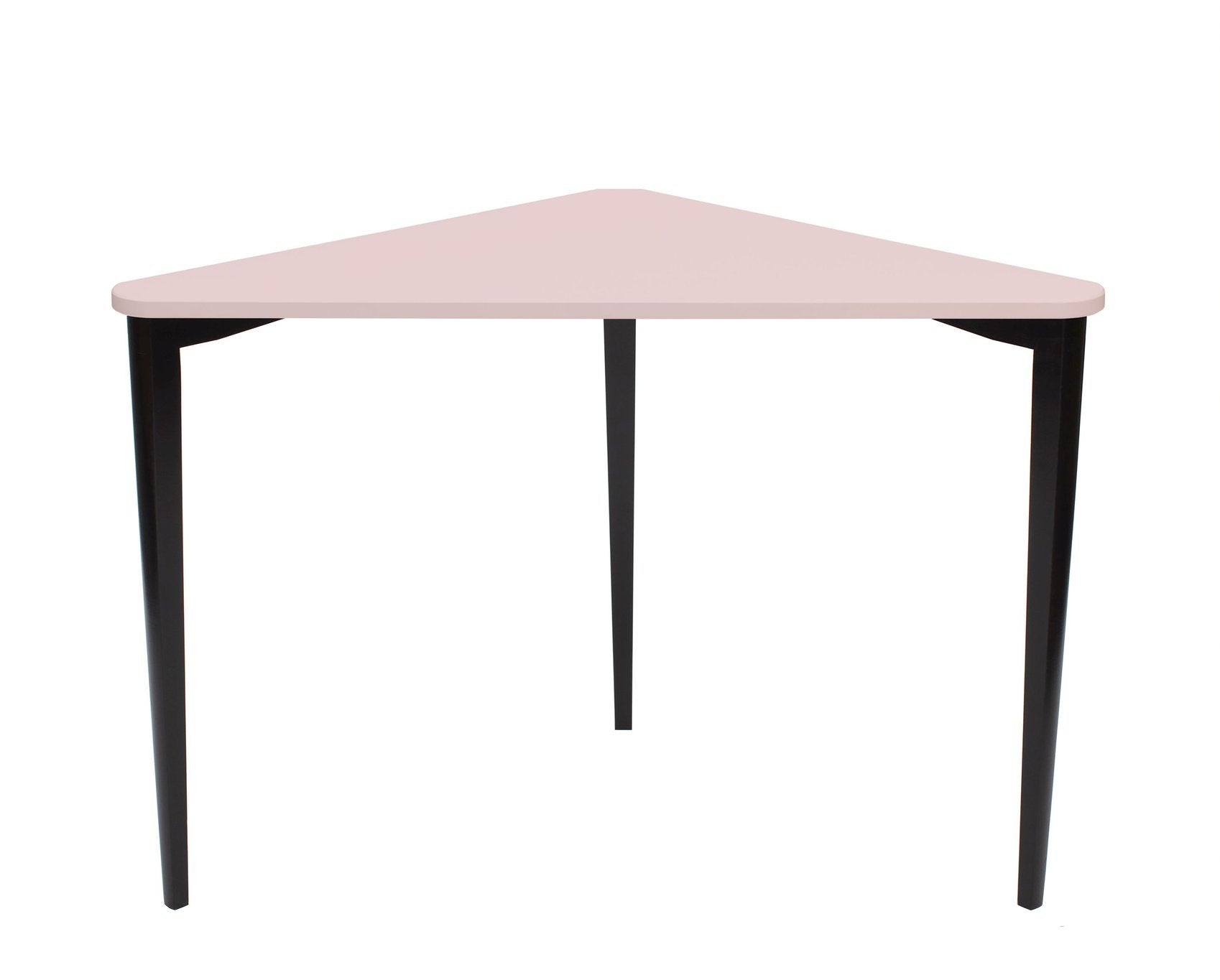 Naja Hjørneskrivebord B114 L85 H75cm Pink Sorte Ben