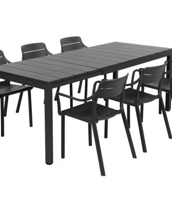 Nardi Rio Cassia Havemøbelsæt 140-210cm Antracit
