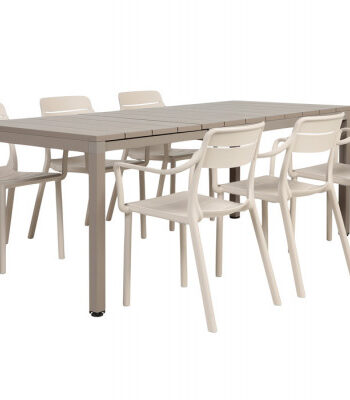 Nardi Rio Cassia Havemøbelsæt 140-210cm Latte Sand
