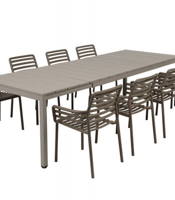 Nardi Rio Doga Havemøbelsæt 210-280cm Latte Tabacco
